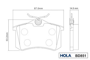 AUDI/VW / PEUGEOT 307 / SEAT /FORD BD851 HOLA