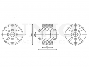 С/блок задний переднего нижнего рычага RMP-20162 UNIO