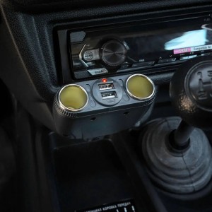Разветвитель прикуривателя 2-х гнездовой 12V 2USB AIRLINE ASP-2TU-08 AIRLINE