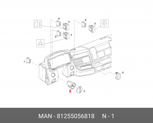 выключатель! поворотный света\MAN TGX 81255056818 MAN