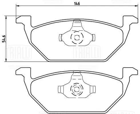 Колодки торм. VW Polo Sedan (RUS) (10-) 1ZG диск. перед. (керам.) (PF 1802CR) PR PF1802CR TRIALLI