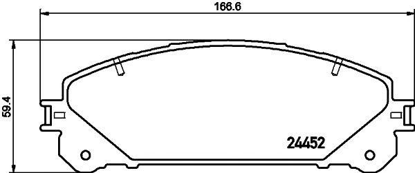 Колодки тормозные TOYOTA Highlander (07-) передние (4шт.) TEXTAR 2445201 TEXTAR