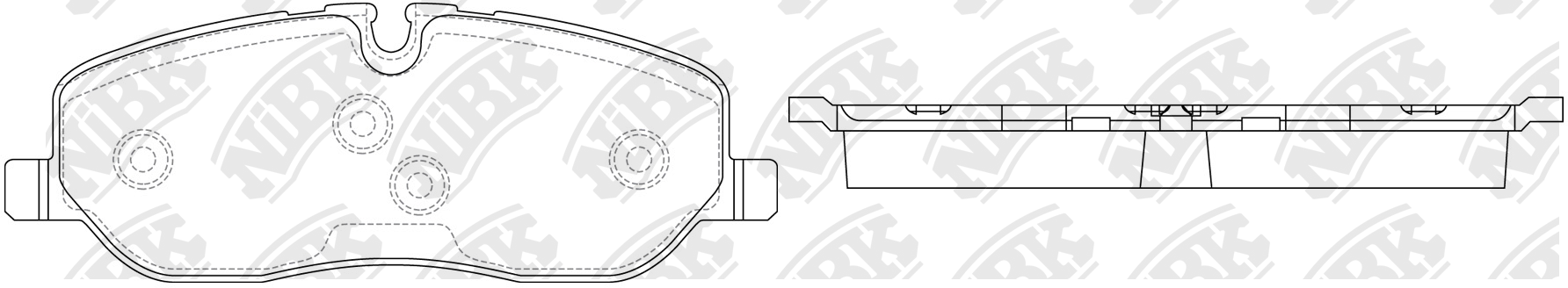 Колодки тормозные LAND ROVER Discovery (04-),Range Rover (02-12) передние (4шт.) PN0484 NIBK