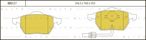Колодки тормозные дисковые передние AUDI A4/A6 96-VW Passat/Golf 97- BB0157 BB0157 BLITZ