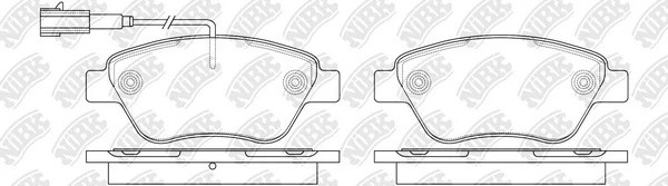 Колодки тормозные FIAT Albea передние (4шт.) NIBK PN0211W NIBK