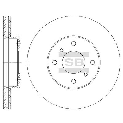 Диск тормозной NISSAN Almera (N16),Primera (P11) передний с АБС (1шт.) SANGSIN SD4231 SANGSIN