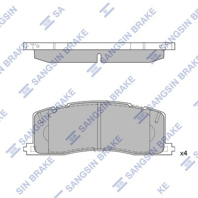 Колодки тормозные TOYOTA Previa (90-) задние (4шт.) SANGSIN SP2036 SANGSIN
