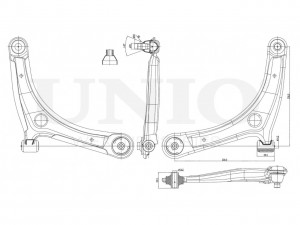 Рычаг подвески продольный передний нижний левый SSP-40048 UNIO
