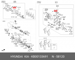 Штуцер прокачки тормозов KB00133691 HYUNDAI KIA