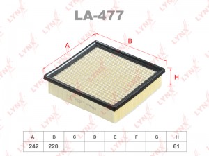 Фильтр воздушный LA-477 LA-477 LYNXAUTO