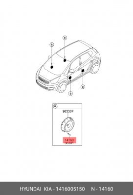 ЗАКЛЕПКА D=4ММ 1416005150 HYUNDAI KIA