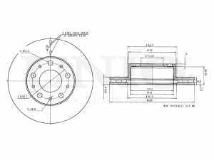 Диск тормозной передний BRD-20060 UNIO