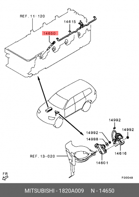 СВЕЧА НАКАЛИВАНИЯ 1820A009 1820A009 MITSUBISHI