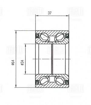 Подшипник ступицы Chevrolet Lanos (02-) перед. (CS 0584) CS 0584 TRIALLI