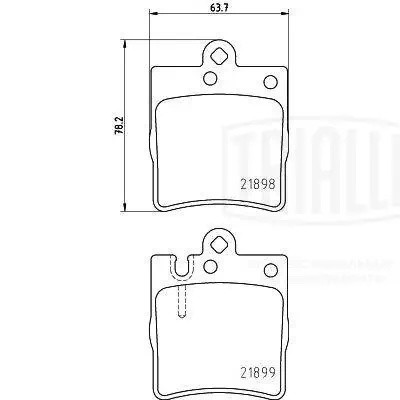 Колодки торм. Mercedes C (W203) (00-) диск. зад. (PF 4072) PF 4072 TRIALLI
