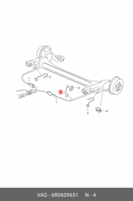 ДЕРЖАТЕЛЬ 6R0609651 6R0 609 651 VAG