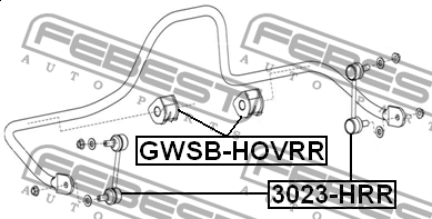Тяга стабилизатора задняя GREAT WALL HOVER/SAFE F1 2005- 3023-HRR 3023-HRR FEBEST