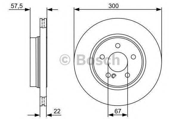 Диск тормозной MERCEDES C (W204) (07-) задний (1шт.) BOSCH 0986479411 BOSCH