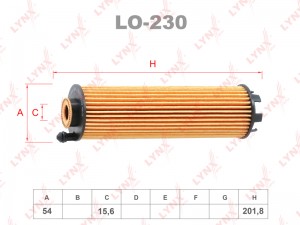 фильтрующий элемент масла!\ MB CLA/E/GLA/GLB/GLE/S 2.0-3.0 17> LO230 LYNXAUTO