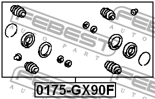 Ремкомплект суппорта тормозного переднего (на обе стороны) 0175-GX90F FEBEST