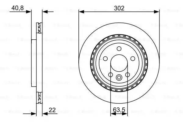 0 986 479 398 диск тормозной задний!\ Volvo S80 II/V70 III/XC70 II 2.0/3.2/2.4D  0 986 479 398 BOSCH