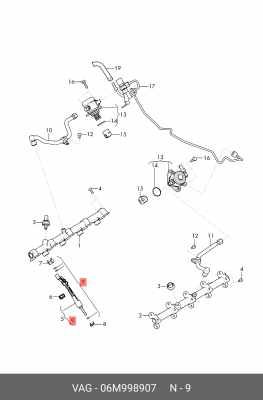 Ремонтный комплект для блока клапанов 06M998907 06M 998 907 VAG