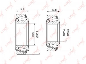 Подшипник ступицы задний подходит для AUDI 80 1.4-2.0 94, SKODA Felicia 1.3-1.9D WB-1275 LYNXAUTO