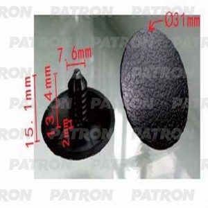Клипса пластмассовая Ford применяемость: капот P371221 P371221 PATRON