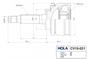 ШРУС наружный ВАЗ-2121 HOLA CV10-021 HOLA