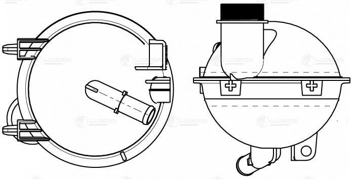 Бачок расширит. охл. жидкости для а/м Peugeot 307 (00-)/Citroen C4 (04-) (LET 20 LET 2010 LUZAR