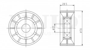 Ролик натяжной приводного ремня TNS-10042 UNIO