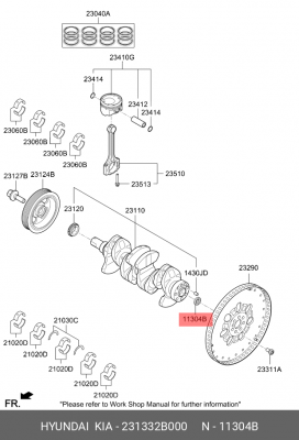 ШАРИКОВЫЙ ПОДШИПНИК D44ММ 23133-2B000 231332B000 HYUNDAI KIA