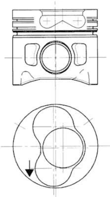 поршень! d81x2.5x2x3 +0.5 (1-2 цил.)\ VW TR 2.5TDi 96> 99742720 KOLBENSCHMIDT