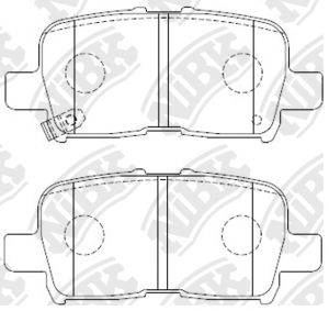 Колодки тормозные HONDA Pilot (03-) ACURA MDX (00-06) задние (4шт.) NIBK PN8803 NIBK