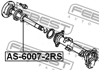 Подшипник шариковый MITSUBISHI PAJERO II-IV (35x62x14) AS-6007-2RS AS-6007-2RS FEBEST