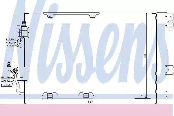 8FC 351 301-771=VL817846=AVA OL5367 [1850097] !радиатор конд.\ Opel Astra 1.8i 1 94807 NISSENS