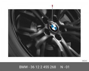36122455268 Колпак ступицы колеса неподв. !BMW KLEIN \BMW 1' F40, F52, 2' F45 Ac 36 12 2 455 268 BMW