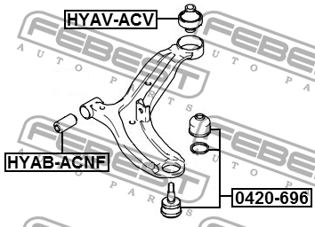 Сайлентблок HYAB-ACNF HYAB-ACNF FEBEST