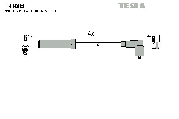 к-кт проводов!\ Peugeot 405/406, Citroen Xantia 2.0i 93-04 T498B TESLA