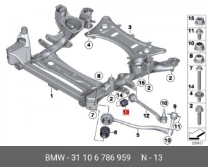сайлентблок рычага!\ BMW X3 F25 all 10> 31 10 6 786 959 BMW