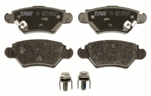 Колодки тормозные OPEL Astra G (98-), Zafira Van (03-05) задние (4шт.) TRW GDB1471 TRW