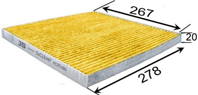 Фильтр салонный O2CLEAN NISSAN TEANA 08-13/MURANO 10-14 AC2510B AC2510B JS ASAKASHI