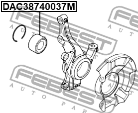 Подшипник ступицы передний 38x74x37 HYUNDAI SOLARIS 2017- DAC38740037M DAC38740037M FEBEST