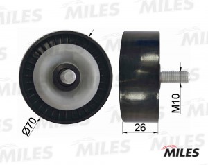 Ролик ремня приводного BMW E46/E81/E90/E83 1.6-2.0 N42/N46 (INA 532047510) AG030 AG03075 MILES