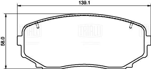 Колодки торм. для а/м Mazda CX-7 (09-)/CX-9 (07-) диск. перед. (керам.) (PF 4260 PF4260CR TRIALLI