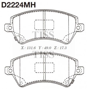 Колодки тормозные дисковые перед TOYOTA COROLLA (E12) 01-07 D2224MH D2224MH MK KASHIYAMA