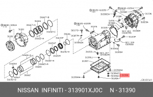поддон АКПП!\ Nissan NV 4.0i 17-21/Titan 5.6i 16-19 31390-1XJ0C NISSAN