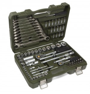 Набор инструмента  82 пр 1/2" и 1/4 (6-ти гранные головки) /ДЕЛО ТЕХНИКИ/ 620782 DELO TEHNICI