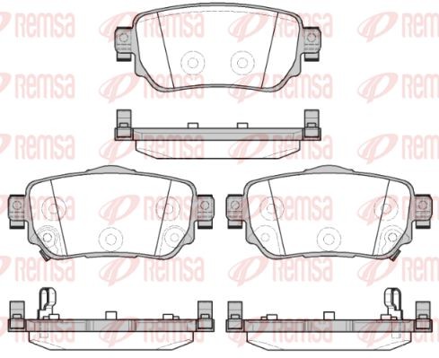 1582 02 колодки дисковые задние!\ Nissan Qashqai 1.2-1.6i/DCi 14> 158202 REMSA