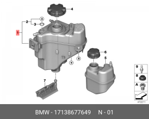 Бачок расширительный BMW 3 (F30) OE 17 13 8 677 649 BMW
